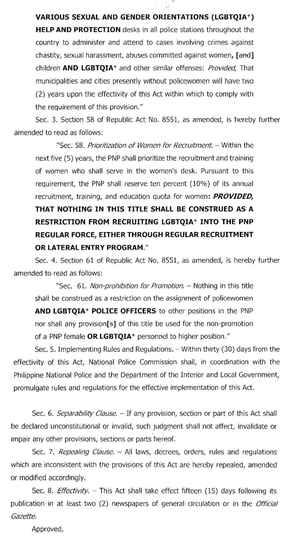 Senator Recto files bill to establish LGBTQIA+ help desks in PNP stations 2022