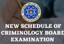 criminology board exam new schedule