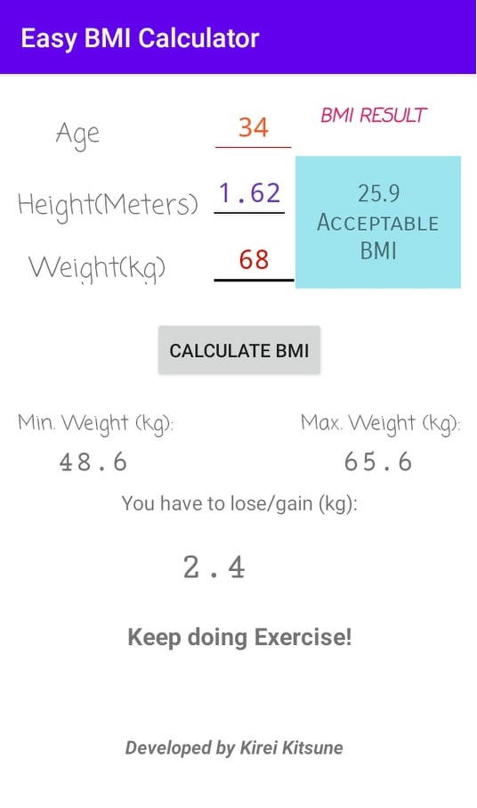 online bmi calculator