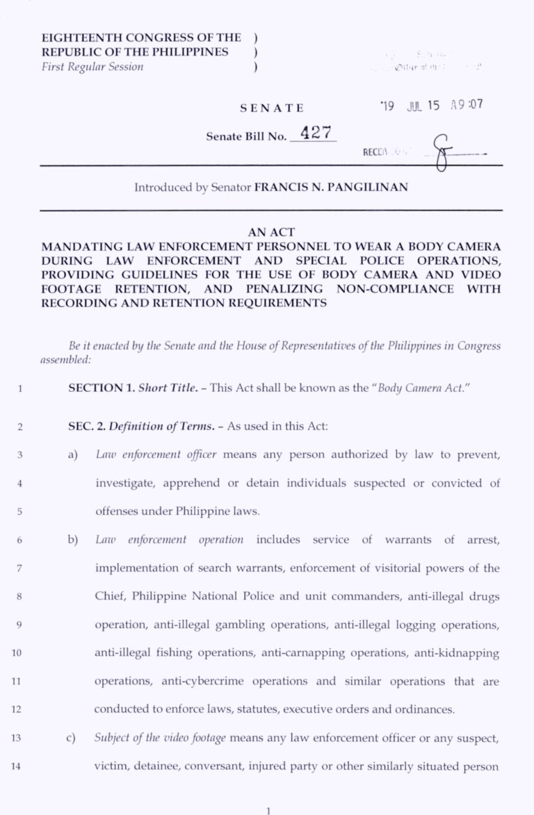 senator pangilinan camera bill