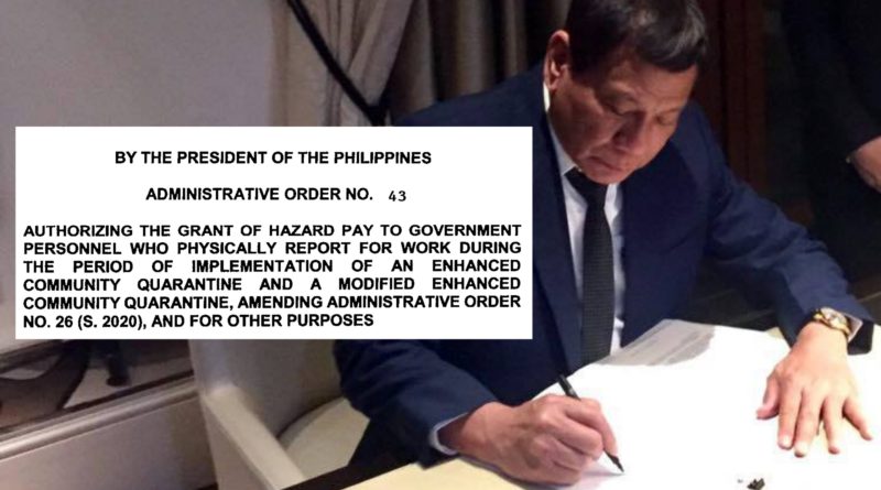 President Duterte Hazard pay of P500