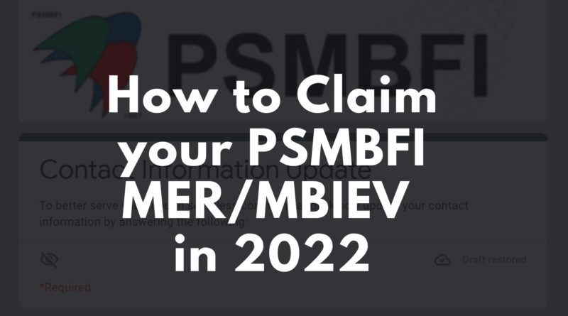PSMBFI claim 2022