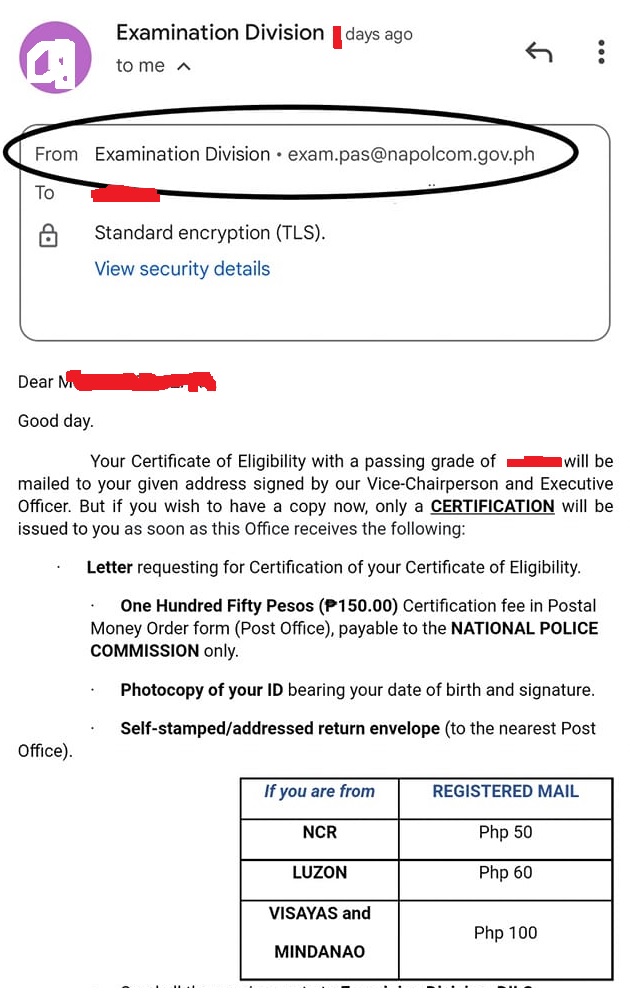 napolcom verification rating