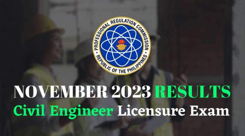 November 2023 Civil Engineer licensure