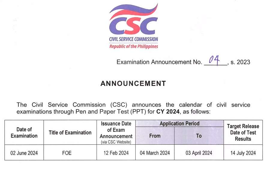 Fire Officer Examination (FOE) 2024 Schedule and Requirements