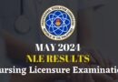 NLE results nursing May 2024