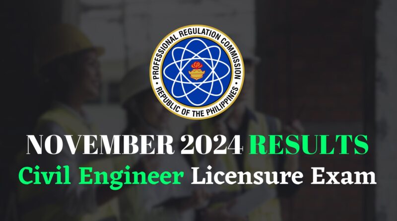 Civil Engineer Exam November 2024 results