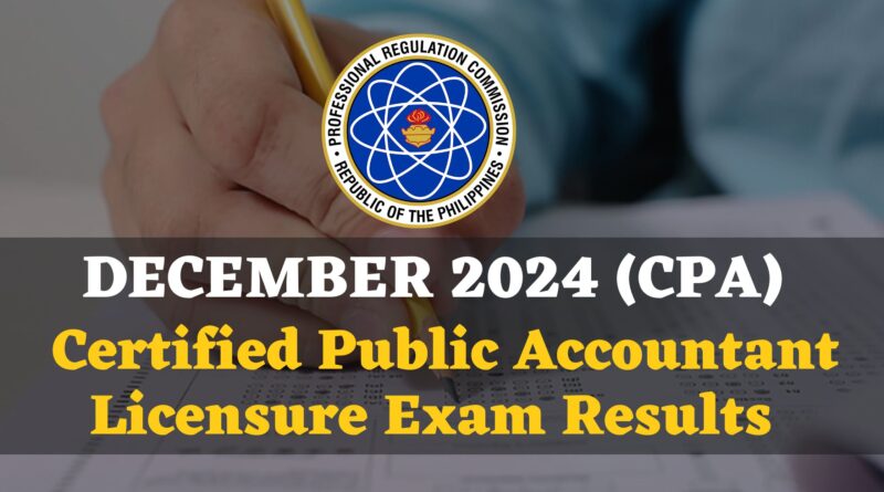 CPA results December 2024 Certified Public Accountant