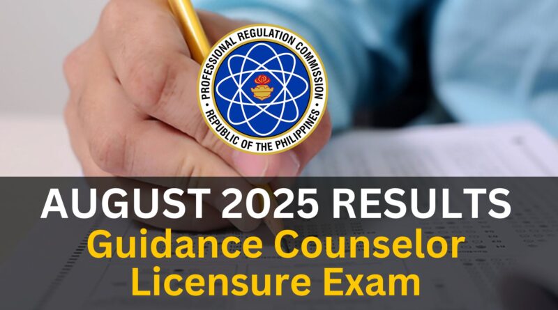 August 2025 Guidance Counselor Licensure Exam Results