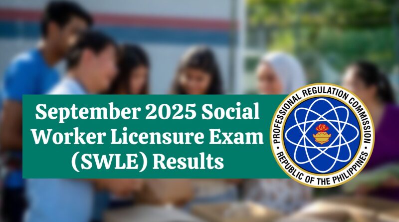 September 2025 Social Worker SWLE Passers