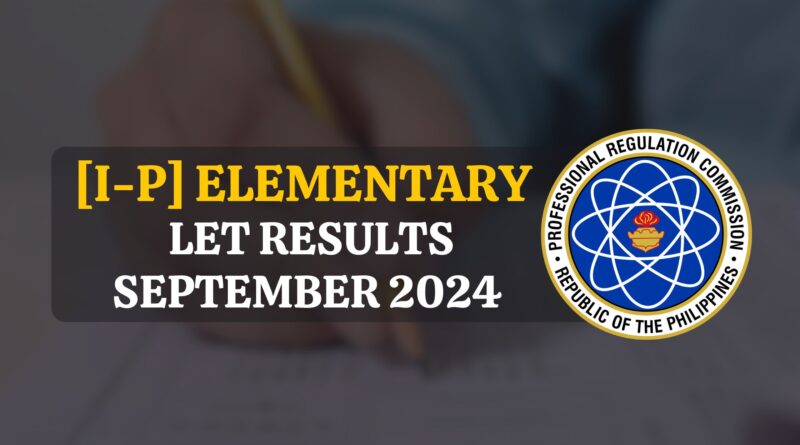 I-P September 2024 LET Elementary