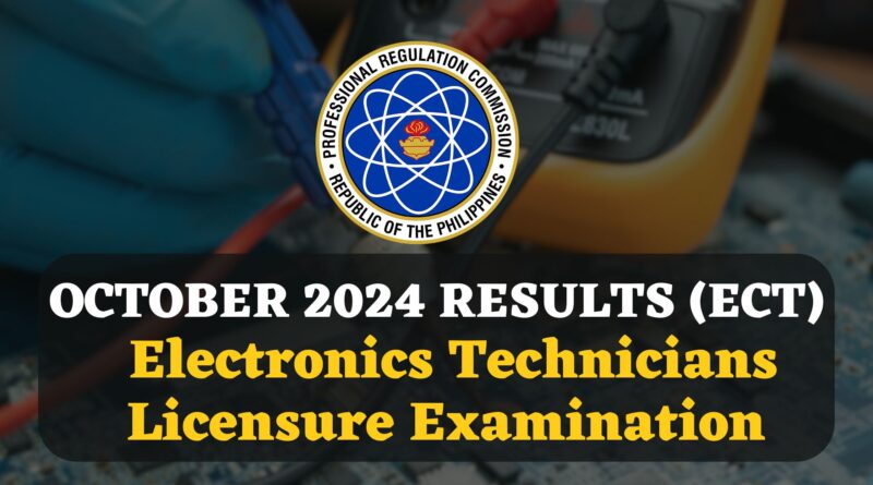 October 2024 Electronics Technicians Licensure Examination Results