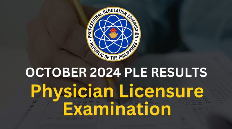 October 2024 Physician Licensure Examination Results