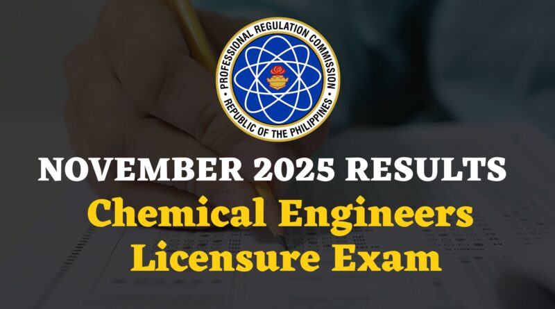 November 2025 Chemical Engineers exam results