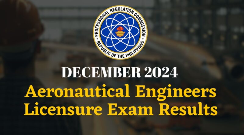 2024 Aeronautical Engineers exam results PRC