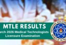 MedTech Licensure Exam Results March 2026